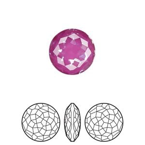 Round stone 1pk crystal orchid ignite LacquerPRO, Crystal Passions&reg; 14mm fancy round 1383