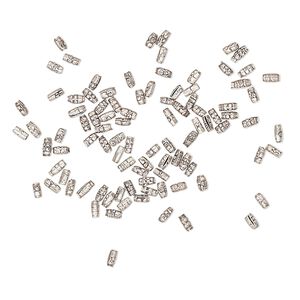 Bead 1pkg1g fine silver, 2x1mm textured oval, antiqued Hill Tribes