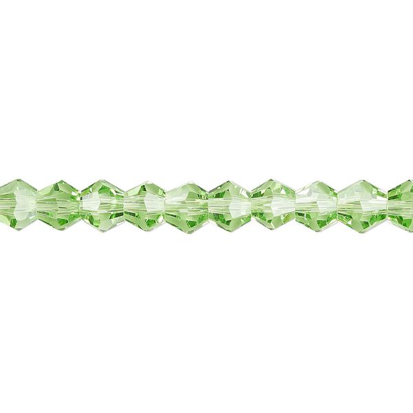 Bead 1pk transparent lime green, Celestial Crystal&reg; 6mm bicone 15.5-16 inch image number 0