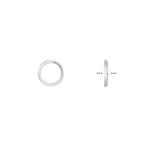 Jump ring 1pkg20 sterling silver, 8mm round / square wire, 20 gauge / 6.3mm inside diameter