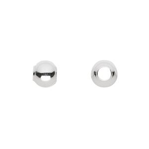 Bead 1pkg10 sterling silver, 8mm round