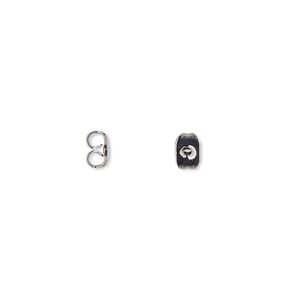 Earnut 1pkg100 gunmetal-plated, 5.5x4mm square, brass 50 pair