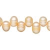 Freshwater pearl 1pkg1, top-drilled rice, 15.5-16 inch orange 8x6mm-12x7mm cultured image number 0