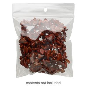 Bag, Tite-Lip&trade;, plastic, clear, 3-inch top zip with hole. Sold per pkg of 1,000.