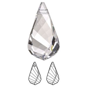 Focal 1pk crystal, Crystal Passions&reg; 30x16mm pendant helix 6020