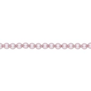 Pearl 100pk powder rose, Crystal Passions&reg; 3mm round 5810