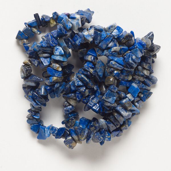 Denim lapis 1pkg1, chip bead natural 32 inch small to large image number 0