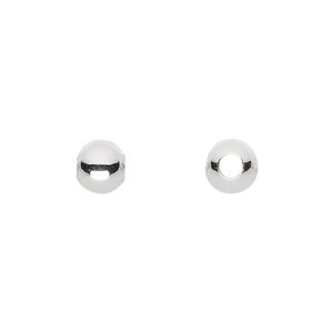 Bead 1pkg2 sterling silver, 7mm round
