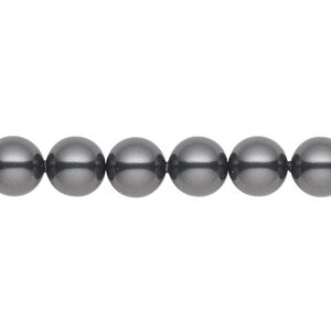 Pearl 50pk black, Crystal Passions&reg; 8mm round 5810