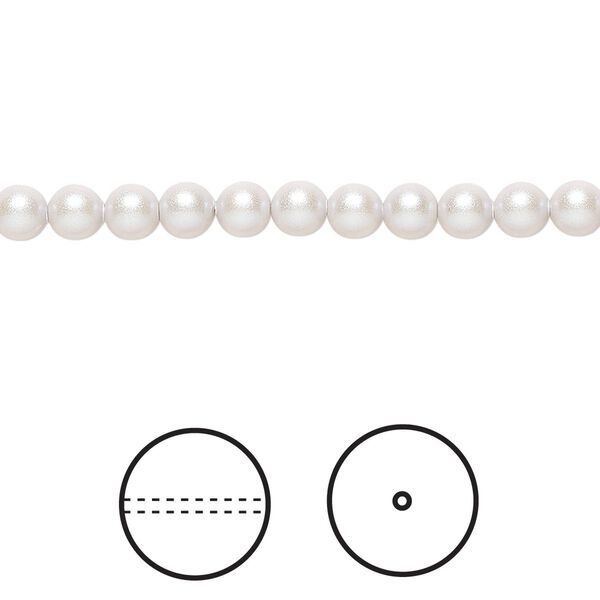 Pearl 500pk iridescent dove grey, Swarovski&reg; 4mm round 5810 image number 0