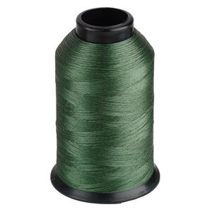 Thread, Nymo&reg;, nylon, green, size D. Sold per 3-ounce spool.