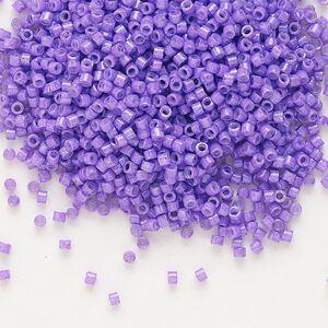 Seed bead, Delica&reg; 1pkg250g glass, #11 round, opaque red violet / outside dyed (DB-1379)