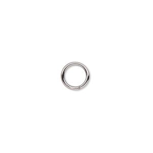 Jump ring 1pkg100 gunmetal-plated, 8mm round, 16 gauge / 5.4mm inside diameter / brass