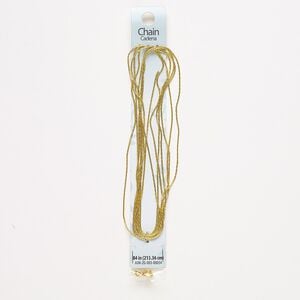 Chain 1pkg1 "pewter" (zinc alloy) snake, 1mm, gold-finished steel 7 foot unfinished