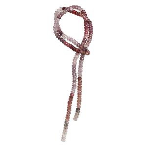 Multi-spinel 1pkg1, hand-cut faceted rondelle bead natural 14 inch 4x2mm-4x3mm