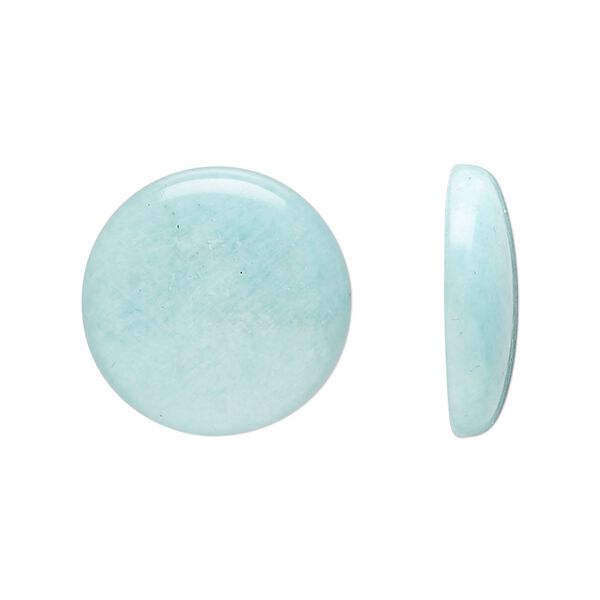 Amazonite 1pkg1, calibrated round cab natural 20mm image number 0