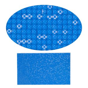 Adhesive sheet, My Style Deco Art&trade;, peel-off, resin and glue, dark blue, 8 x 4.75-inch rectangle, 1.8mm thick. Sold individually.