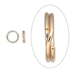 Split ring 1pkg10 14Kt gold-filled, 7mm round, 5.8mm inside diameter