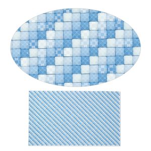 Adhesive sheet, My Style Deco Art&trade;, peel-off, resin and glue, light blue ombre, 8 x 4-3/4 inch rectangle, 1.8mm thick. Sold individually.