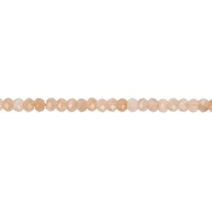 Peach moonstone 1pkg1, faceted rondelle bead natural 15.5-16 inch 3x2mm-3.5x2.5mm