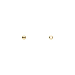 Bead 1pkg100 gold-plated, 2.5mm round, brass