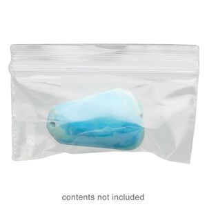 Bag, Tite-Lip&trade;, plastic, clear, 2x1-inch side zip. Sold per pkg of 1,000.