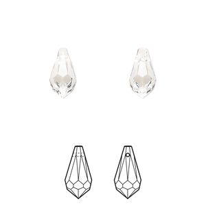 Drop 288pk crystal, Swarovski&reg; 11x5.5mm pendant teardrop 6000