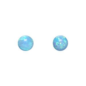 Bead, "opal" (silica and epoxy) (man-made), light blue, 8mm round. Sold individually.