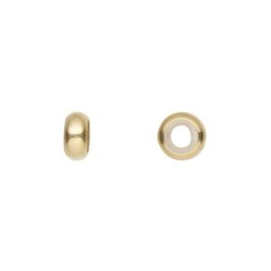 Bead keeper 1pkg1 14Kt gold-filled, 8x4mm rondelle, silicone