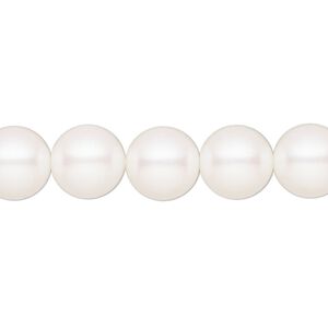 Pearl 10pk pearlescent white, Preciosa Czech crystal 10mm round