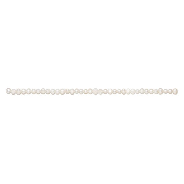 Freshwater pearl 1pkg1, semi-round / flat-sided potato, 15 inch white 6-8mm cultured image number 1
