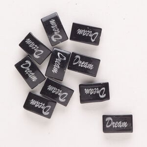 Mountain "jade" 1pkg10, "Dream" flat rectangle bead 13x9mm