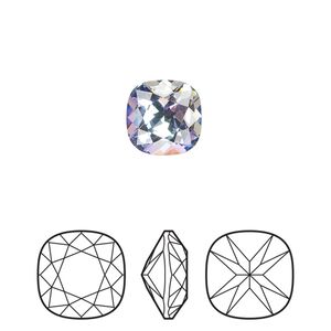 Fancy stone 144pk crystal vitrail light foil back, Preciosa MAXIMA Czech crystal rhinestone 10mm cushion square