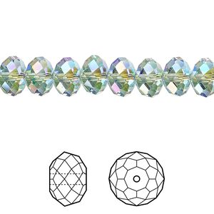 Bead 288pk erinite shimmer 2X, Swarovski&reg; 8x6mm rondelle 5040