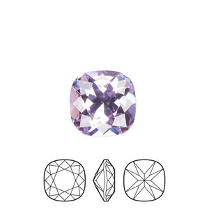 Fancy stone 144pk violet foil back, Preciosa MAXIMA Czech crystal rhinestone 12mm cushion square