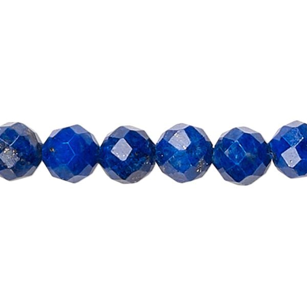 Lapis lazuli 1pkg1, faceted round bead natural 15.5-16 inch 4mm image number 0