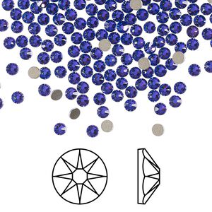 Flat back 1440pk crystal heliotrope foil back, Swarovski&reg; 2.5-2.7mm rose round SS9 2058