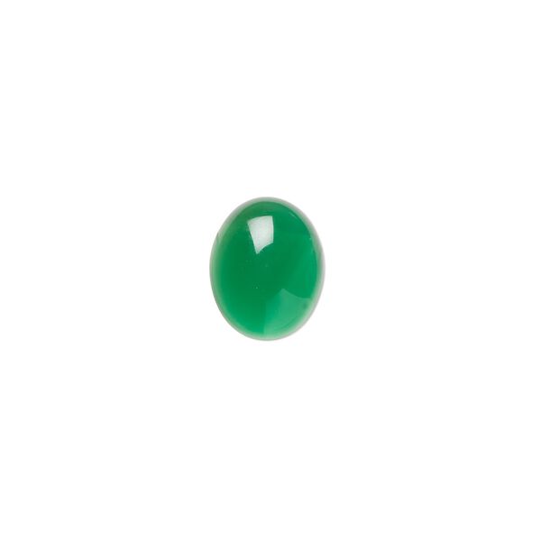 Green agate 1pkg10, calibrated oval cab 10x8mm image number 0