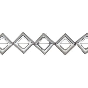 Hemalyke&trade; 1pkg1, open diamond bead 15.5-16 inch 11x11mm