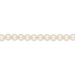 Pearl 600pk creamrose, Preciosa Czech crystal 4mm round