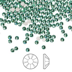 Flat back 144pk Caribbean Sea foil back, Preciosa MAXIMA Czech crystal hotfix rhinestone 2.3-2.5mm chaton rose round SS8