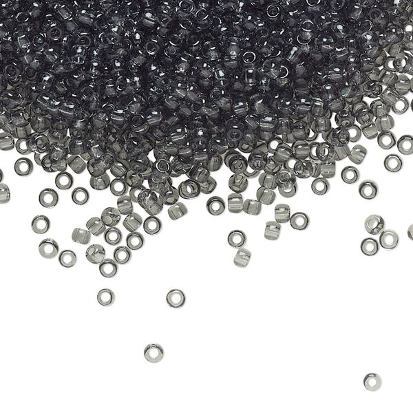 Seed bead, TOHO BEADS&reg;, glass, pkg/250g, #11 round, transparent grey (TR-11-9B). image number 0