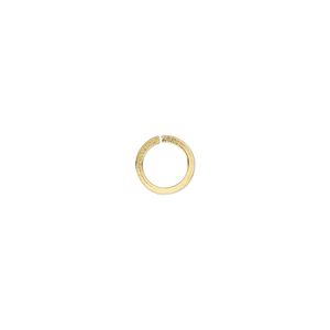Jump ring 1pkg50 gold-plated, 8mm round / square wire, 18 gauge / 6mm inside diameter / brass