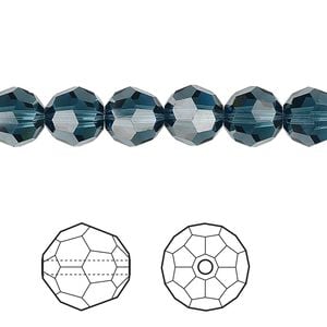 Bead 12pk Montana, Crystal Passions&reg; 8mm round 5000