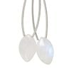 Rainbow moonstone 1pkg2, hand-cut top-drilled puffed marquise bead natural 18x11mm image number 0