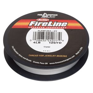 Thread, Berkley&reg; FireLine&reg;, gel-spun polyethylene, crystal, 0.13mm diameter 4-fiber braid, 4-pound test. Sold per 125-yard spool.