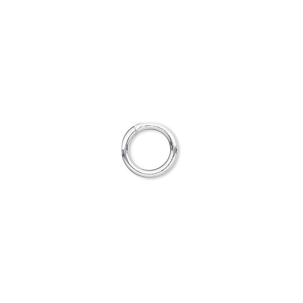 Jump ring 1pkg1000 silver-plated, 8mm round, 16 gauge / 5.4mm inside diameter / brass image number 0