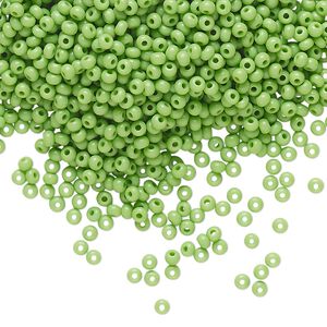 Seed bead, Preciosa Ornela Czech glass, pkg/500g, #11 rocaille, opaque mint green, (53230).