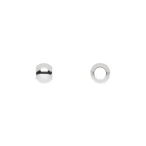 Bead 1pkg2 sterling silver, 6mm round