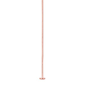 Head pin 1pkg50 copper, 2 inch / 3mm head, 22 gauge
